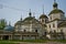 STARITSA, TVER REGION, RUSSIA - MAY 10, 2014: landscape with a view of the old Orthodox Holy Dormition monastery in the city of