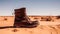 Stark Contrast: Leather Boots Against Sandy Desert Expanse