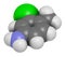 Starlicide avicide molecule (gull toxicant). 3D rendering. Atoms are represented as spheres with conventional color coding: