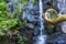 Starohutsky waterfall, Slovakia, seasonal natural scene