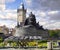 Staromestske namesti, the oldest square in Prague with the sculpture of a martyr, with parked bicycle, bicycle tour Prague and