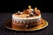 Starred chef gourmet ultra fine pastry birthday cake illustration generative ai