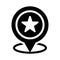 Starred vector glyph flat icon
