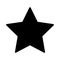 Starred vector glyph flat icon