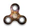 Starry anti-stress toy three finger spinner with drop shadow