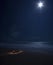 Starry moon sea