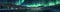 Starry night aurora panorama. Beautiful illustration picture. Generative AI