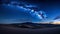 A Starry Night Sky Above a Desolate Desert Landscape Illuminated by the Milky Way