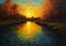 Starry River Sunset Background Golden Heavenly Lights Station Su