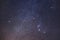 Starry sky background. Stars shining on night sky. Constellations and galaxies on the night starry Universe.