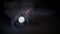 Starry sky moon on night  dramatic clouds  nebula cosmic  nature landscape  weather forecast