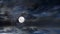 Starry sky moon on night  dramatic clouds  nebula cosmic  nature landscape  weather forecast