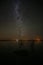 Starry sky reflected in the water, La Pampa Province,