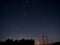 Starry Sky with trees and power lines