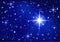 Starry sparkle vector background with twinkle stars. Ð¡lean night blue sky for holiday