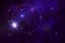 Starry universe  sky cosmic nebula  light flares skyscape template  background