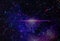 Starry universe  sky cosmic nebula  light flares skyscape template  background