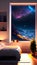 Starry Window Nook. Anime Wallpaper.