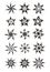 Stars. 15 original characters Decorative symbols for text and pages.