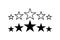 Stars. 5 Stars product quality rating. Black Star vector icons. Five stars customer feedback concept. Star. Vector illustration