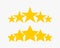 Stars. 5 Stars product quality rating. Gold Star vector icons. Five stars customer feedback concept. Star. Vector illustration