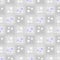 Stars abstract geometric seamless pattern with squares, blue and white stars in grey and lilac shades