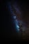 Stars against the dark sky in the pacific ocean showing the milky way