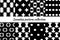 Stars, arrows, hexagons seamless patterns collection. Folk prints. Ethnic ornaments set. Tribal wallpapers kit