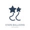 stars balloons icon in trendy design style. stars balloons icon isolated on white background. stars balloons vector icon simple