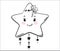 Stars boho children's print for t-shirt or baby bodysuit