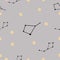 Stars and constellations seamless pattern