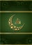 Stars in crescent moon shape with arabic calligraphic of Eid Mubarak.