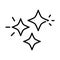 Stars decoration ornament festive line style icon vector