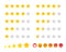 Stars icons and smilies ranking scales set vector illustration.