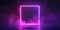 Stars Illuminated With Neon Purple Light Square On Dark Square Frame