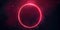 Stars Illuminated With Neon Red Light Ring On Dark Round Frame