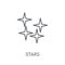 Stars linear icon. Modern outline Stars logo concept on white ba