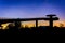 Stars in the night sky over Clingman\'s Dome Observation Tower in