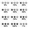 Stars and percentage for rating and reviews eps10