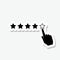 Stars rating sticker icon isolated on gray background