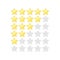 Stars rating vector images. Gold and silver five star ranking buttons icon set.