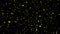 Stars shine effect on black screen background animation. Twinkle festive or holiday decoration. Christmas yellow star glow 4k anim