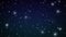 Stars in the Sky. Looped animation. Beautiful Night with twinkling flares. HD 1080