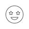 Stars, smiling, emotions icon. Simple line, outline vector expression of mood icons for ui and ux, website or mobile application