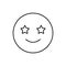 Stars, smiling, emotions icon. Simple line, outline vector expression of mood icons for ui and ux, website or mobile application