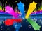 Stars Soundwaves Background Shows Colorful And Music