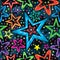 Stars Staring Seamless Pattern