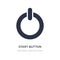 start button icon on white background. Simple element illustration from Multimedia concept