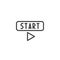 Start button line icon