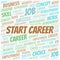 Start Career typography vector word cloud.